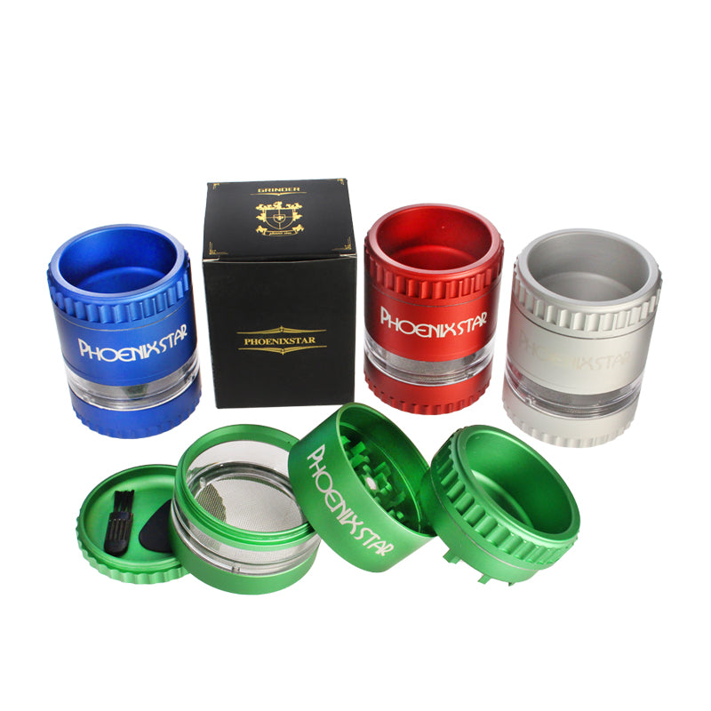 PHOENIXSTAR ALL-IN-ONE 4-PIECE GRINDER WITH ASHTRAY-PGR61