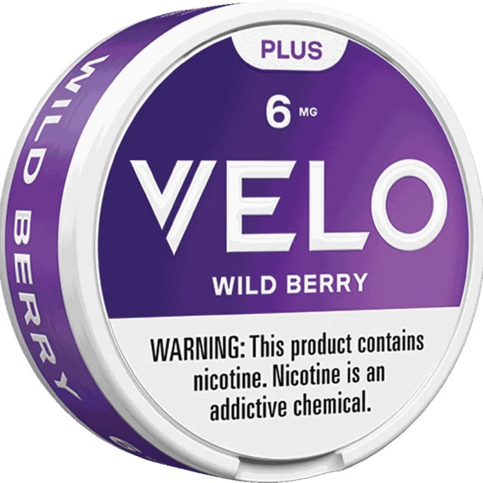 VELO PLUS 6MG NIC. POUCHES-WILD BERRY-5CT/PCK-885412