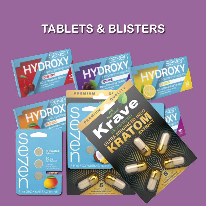 ALL KRATOM TABLETS AND BLISTERS