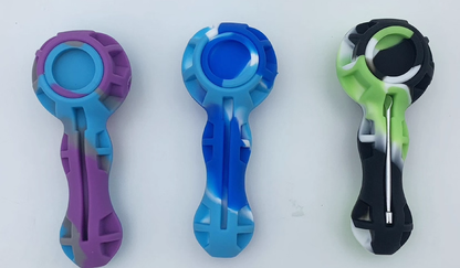 SILICONE HAND PIPES SP-09- MIXED COLORS-RANDOMLY SHIPPED