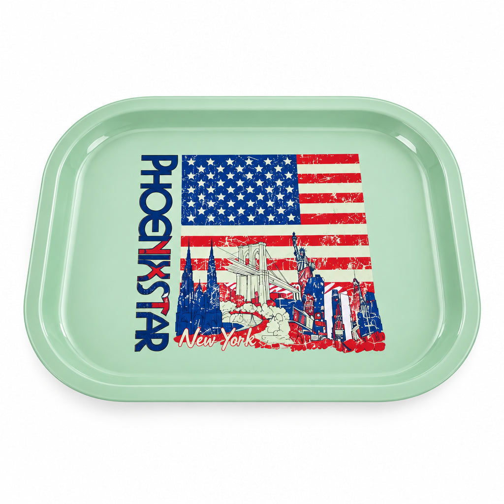 PHOENIXSTAR METAL ROLLING TRAY AMERICAN FLAG-PHX678