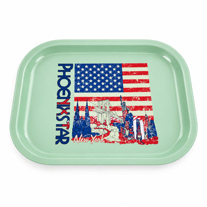 PHOENIXSTAR METAL ROLLING TRAY AMERICAN FLAG-PHX678