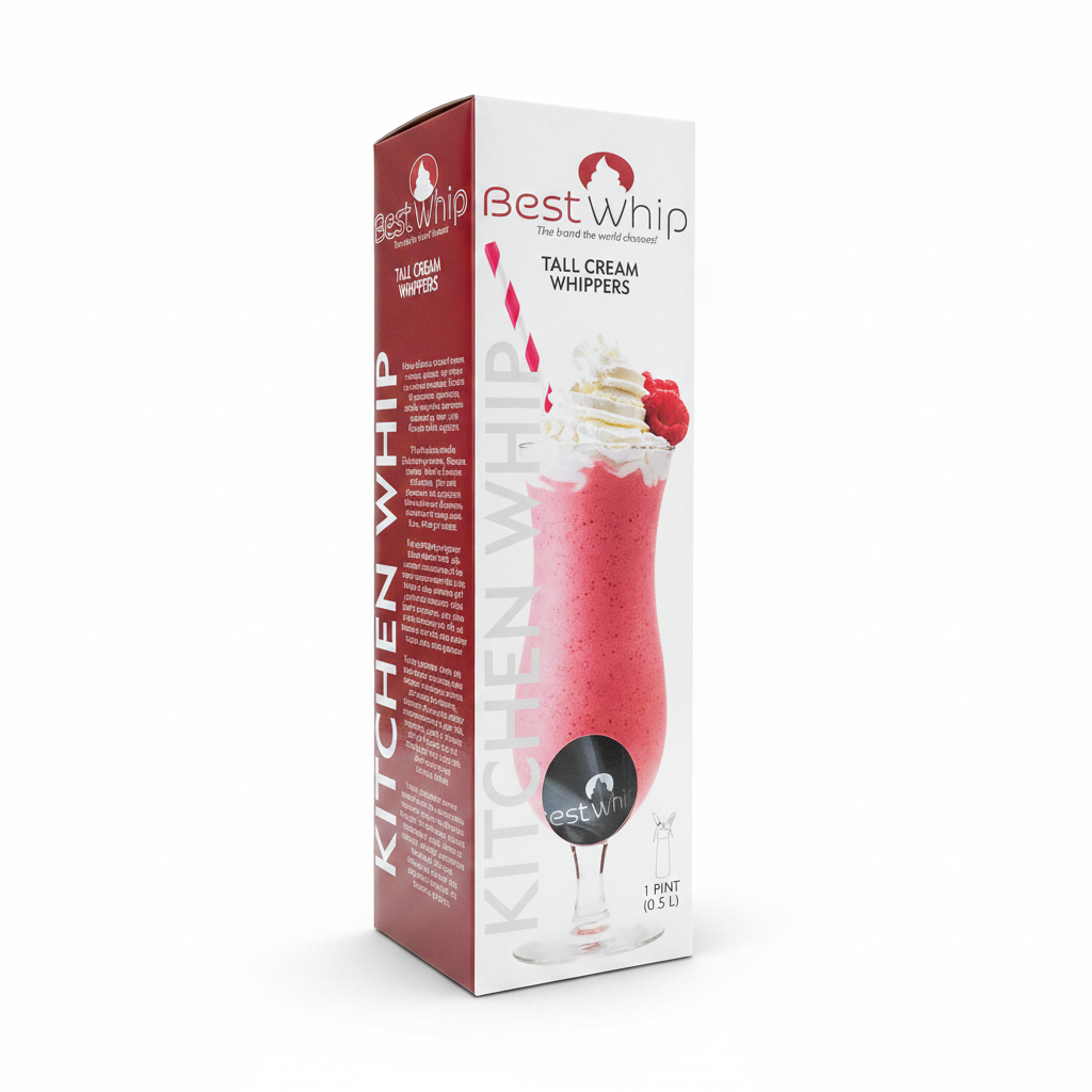BEST WHIP TALL CREAM WHIPPERS-1 PINT-0.5L-BLACK-KW50B