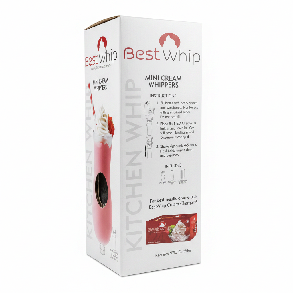 BEST WHIP MINI CREAM WHIPPERS-1/2 PINT-0.25L-SILVER-KW25S