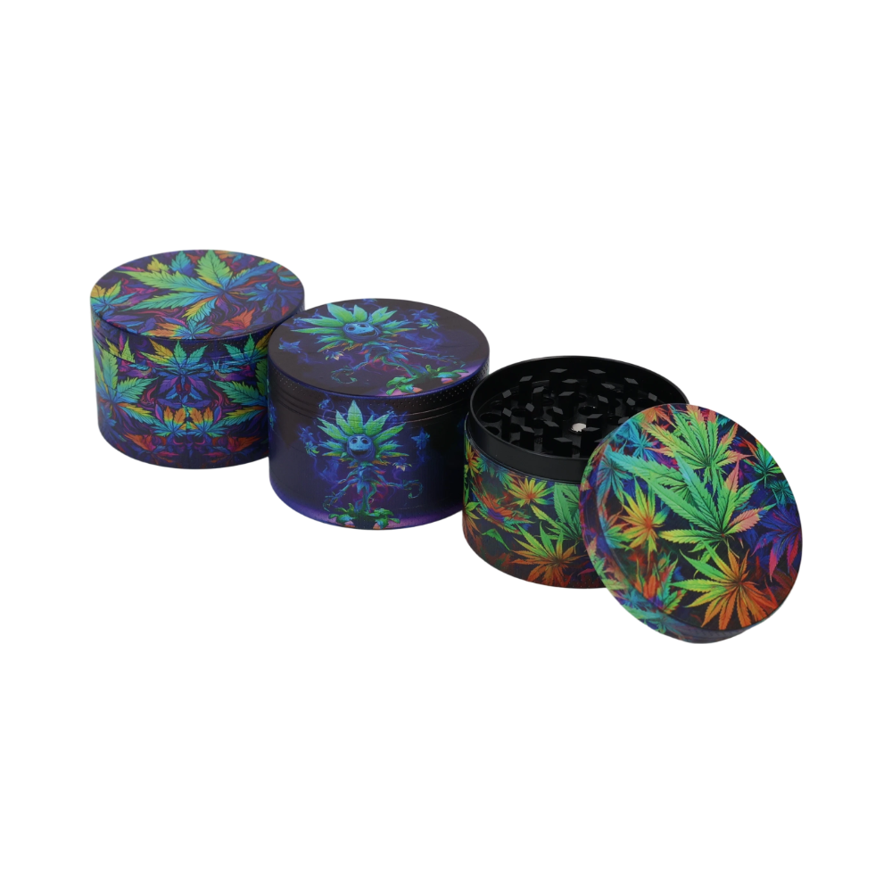 LEAF GRINDER FE-09 SIZE 63MM MIXED COLOR/BOX 6PCS/DISPLAY