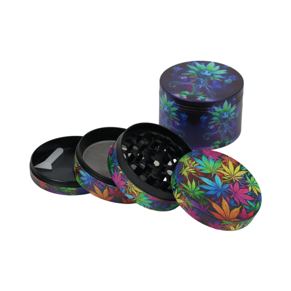 LEAF GRINDER FE-09 SIZE 63MM MIXED COLOR/BOX 6PCS/DISPLAY