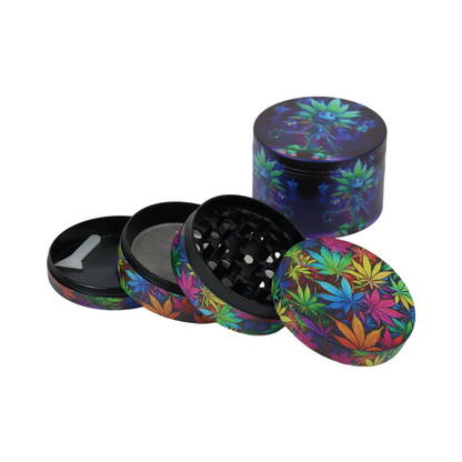 LEAF GRINDER FE-09 SIZE 63MM MIXED COLOR/BOX 6PCS/DISPLAY