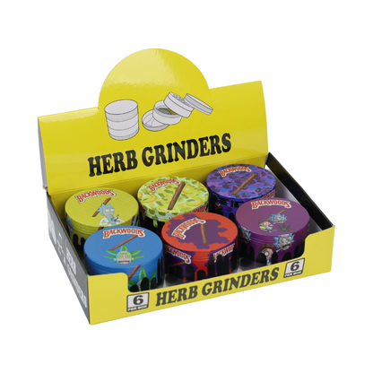 BACKWOODS GRINDER BW-01 SIZE 63MM MIXED COLORS 6/DISPLAY