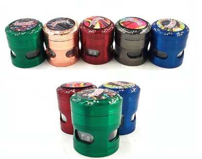 GRINDER WD-18 ZINC ALLOY MATERIAL 63MM 6PCS/DISPLAY