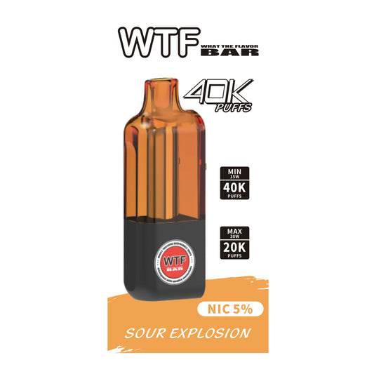 WTF BAR (POD)40000 PUFFS 5% NIC 10CT/DISPLAY