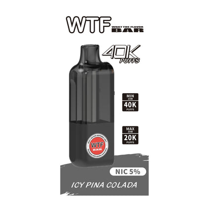 WTF BAR (POD)40000 PUFFS 5% NIC 10CT/DISPLAY