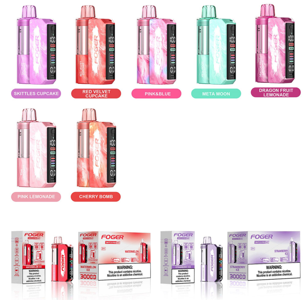 FOGER SWITCH PRO 30000 PUFFS 5% NIC 19ML DISPOSABLE 5CT/DISPLAY