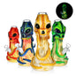 PHOENIXSTAR 7MM THICK GLASS MONSTER BONG-10"-3D HAND PAINTING-GLOW IN THE DARK-HD431