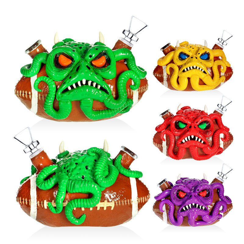 PHOENIXSTAR 3"X4" TENTACLE MONSTER BONG-3D HAND PAINTED-GLOW IN THE DARK-HD433