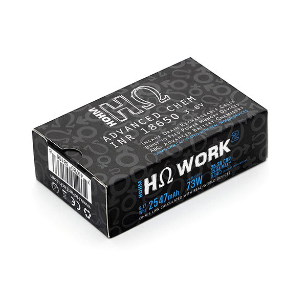 HΩ, Hohm Tech Work v2 18650 2547mAh 25.3A Battery (2/PACK) SMRP $24.99