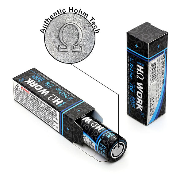 HΩ, Hohm Tech Work v2 18650 2547mAh 25.3A Battery (2/PACK) SMRP $24.99