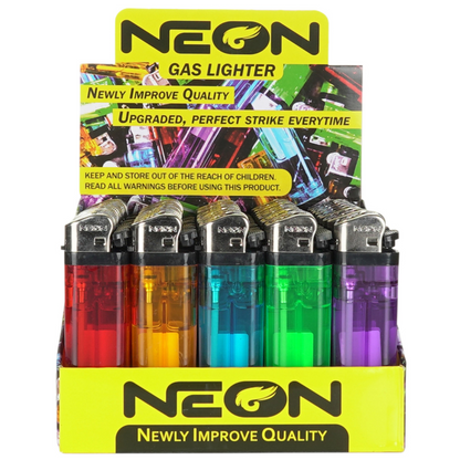 NEON GAS LIGHTERS- 50CT
