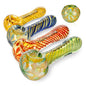 PHOENIXSTAR SILVER FUMED AMERICAN COLOR ROD GLASS HAND PIPE-PGP124