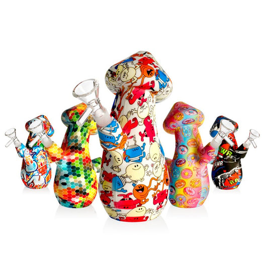 PHOENIXSTAR SILICONE WATERPIPE- 7" MIXED COLORS-TX-184