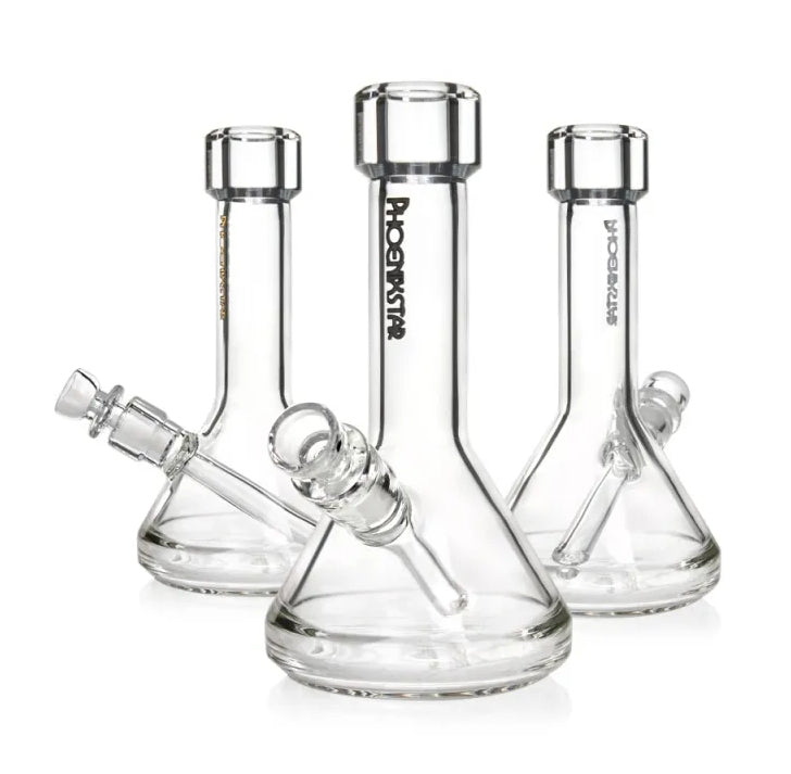 Phoenix Star 6" Small Beaker Bong with Thick Mouth & Heavy Base