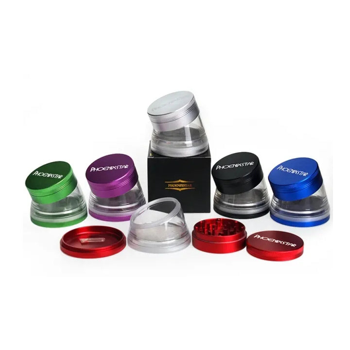 Phoenix Star Glass Innovative Irregular Screen dry herbs Grinder PHX845