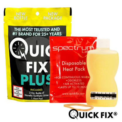 QUICK FIX PLUS SYNTHETIC URINE 3OZ BOTTLE-FETISH URINE-FAKE URINE-FAKE PEE-NOVELTY URINE