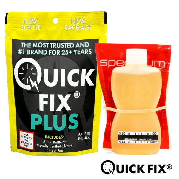 QUICK FIX PLUS SYNTHETIC URINE 3OZ BOTTLE-FETISH URINE-FAKE URINE-FAKE PEE-NOVELTY URINE