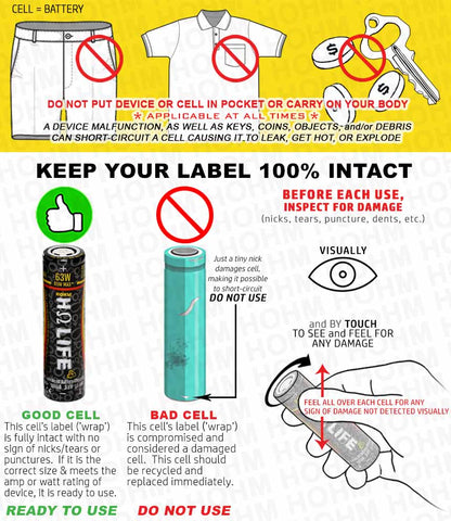 Hohm Tech Life V4 18650 3015mAh 22.1A Battery (2/PACK)         MSRP $26.99