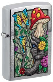 ZIPPO LIGHTER-FREAKY NATURE CHROME-Z29590