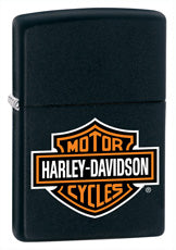 ZIPPO LIGHTER-HARLEY LOGO BLACK MATTE-Z218HD