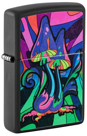 ZIPPO LIGHTER-MUSHROOM BLACK LIGHT-Z48386