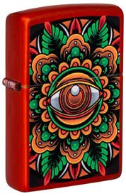 ZIPPO LIGHTER-EYE DESIGN RED MATTE-Z24894