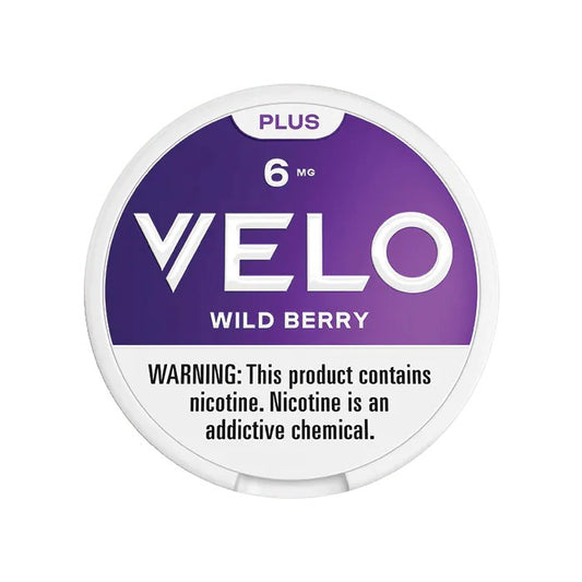 VELO PLUS 6MG NIC. POUCHES-WILD BERRY-5CT/PCK-885412